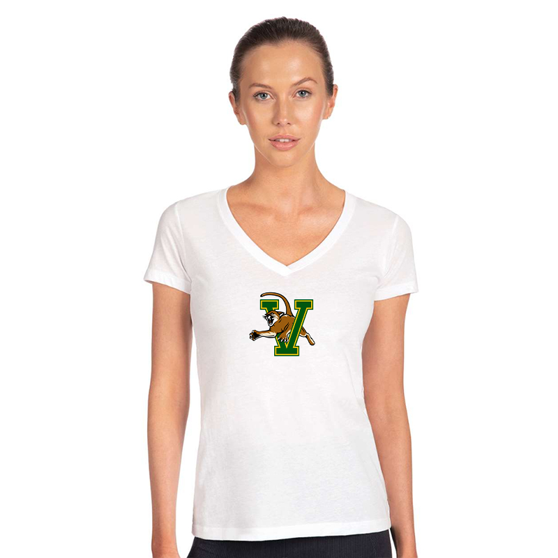 Women's  Vermont Catamounts  Next Level V-Neck T-Shirt